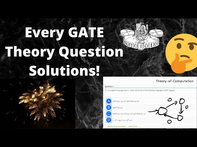 Solutions for EVERY GATE Theory of Computation Question!