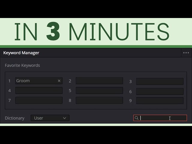 DaVinci Resolve Keywords In 3 Minutes