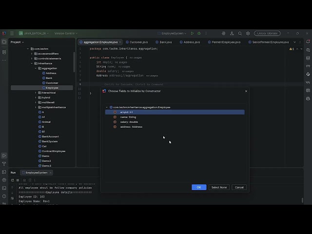 Java Aggregation | HAS-A Relationship Explained with Real-Time Examples | TechM Academy