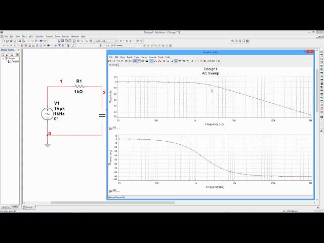 Multisim Frequency Response Simulation