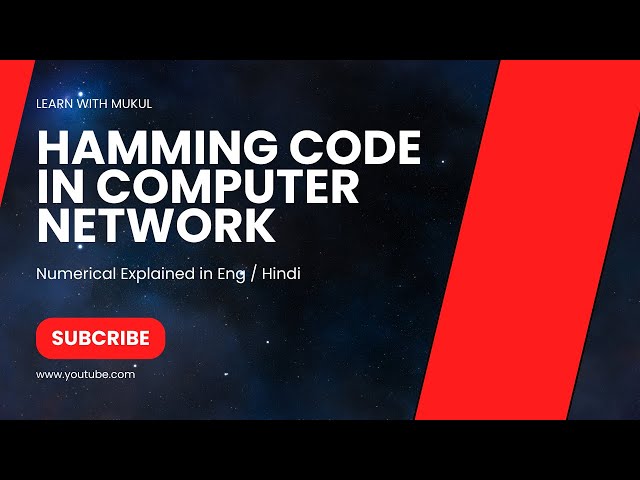 Hamming Code Explanations | Datalink Layer | Error Correction Technique | Computer Networks | Excel.