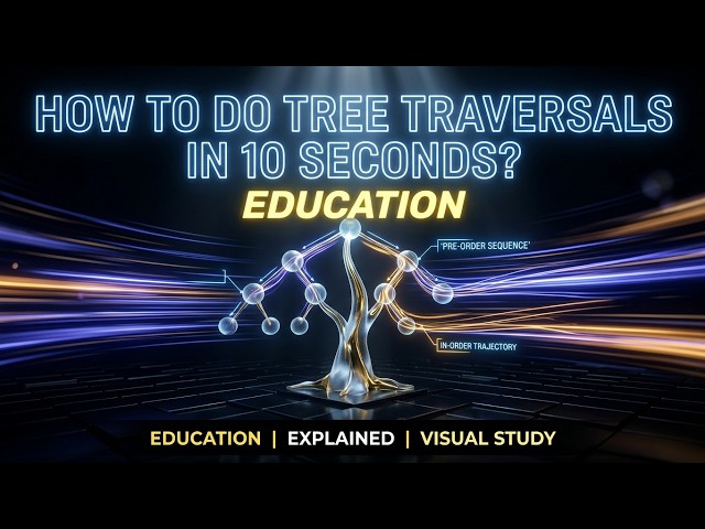 Tree Traversal Trick — Inorder, Preorder, Postorder Visualized | Computer Science