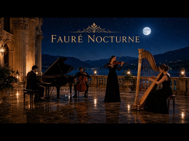 Fauré Nocturne | Midnight Classical Music | Piano, Cello, Violin & Harp