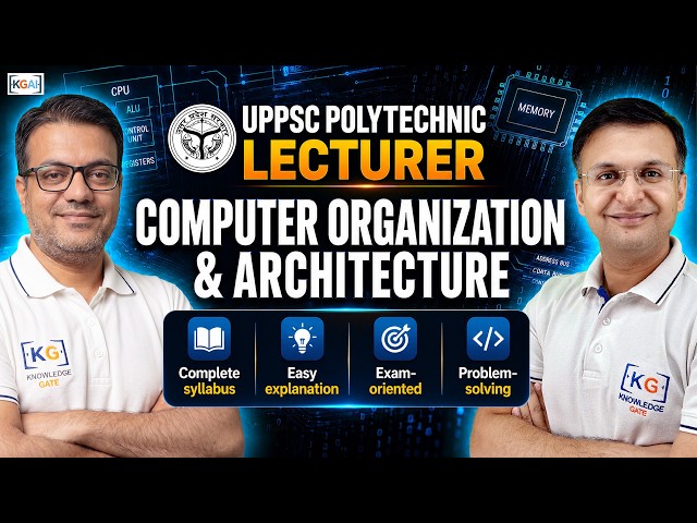 UPPSC Polytechnic Lecturer | Computer Organization & Architecture | Problem Solving | LIVE 3:00 PM