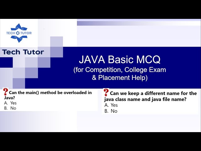 Java MCQ PART 1 for competition, Placements, RPSC Programmer, College जावा का एग्जाम अब क्लियर होगा