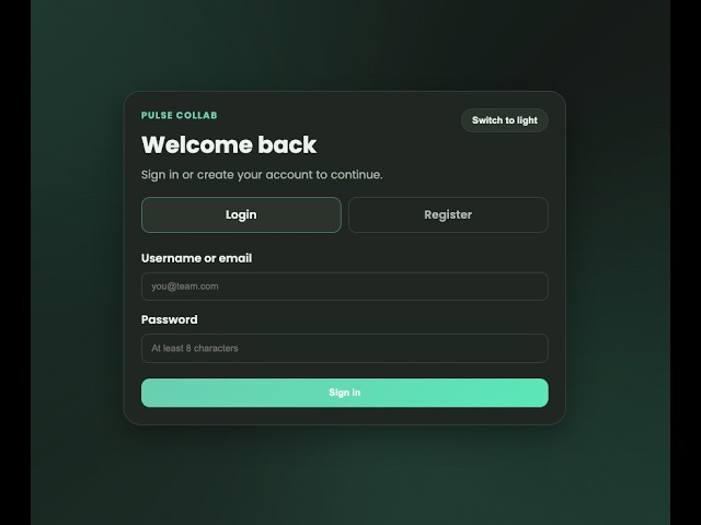 Pulse Collab — Real-Time Chat App with Spring Boot & Angular
