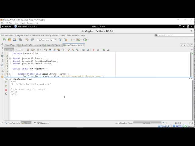 Java example using Supplier to get input from Scanner
