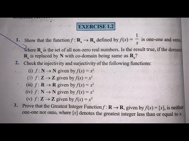EX 1.2 Q1 TO Q6 SOLUTIONS OF RELATIONS AND FUNCTIONS NCERT CHAPTER 1 CLASS 12th(PART 1)