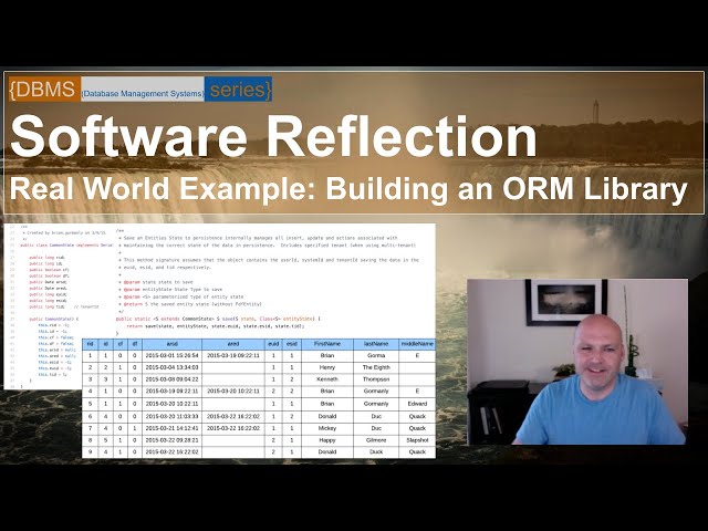 Java Software Reflection: Real World Example - Building an Object Relational Model Library