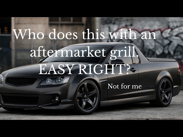 VE commodore SSV grill modification.