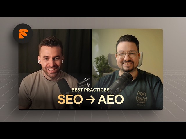 Von SEO zu AEO: So baust du deine Website für KI um – Webflow Talk mit Christian Schmitt
