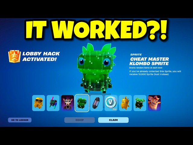SECRET CHEAT MASTER KLOMBO CODES in Fortnite! (How to Get Klombo Sprites)