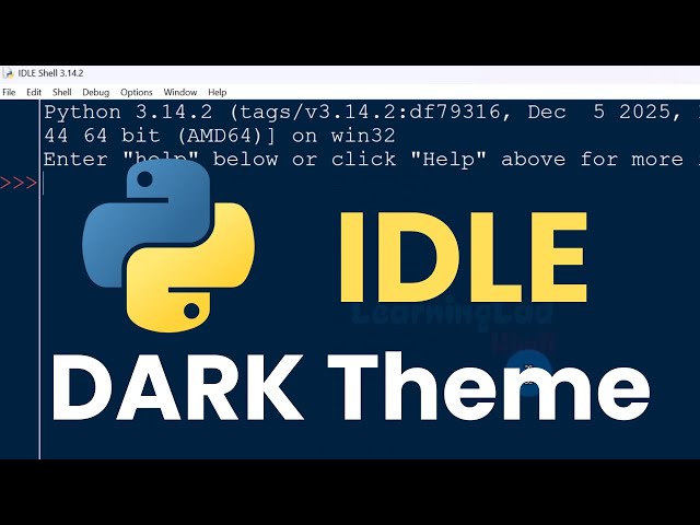 How to Enable Dark Theme in Python IDLE | Step-by-Step Tutorial