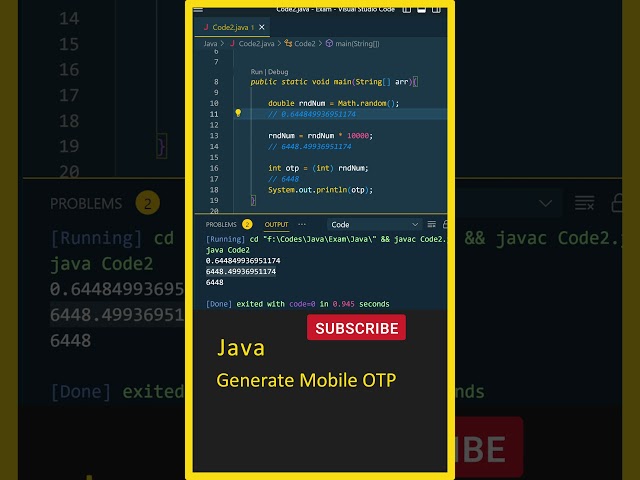 Java Tutorial For Beginners, Java Interview Questions, ( Generate OTP ) Java Course, Java in Telugu