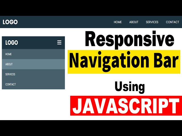 Responsive Navigation Bar With HTML CSS And JAVASCRIPT | Navbar HTML CSS