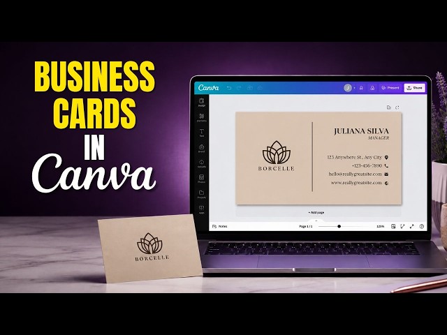 How to Create a Business Card Using a Canva Template | No Design Skills Needed
