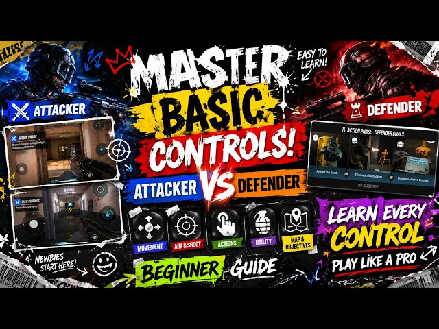 Rainbow Six Mobile (R6M) | Master the Basic Controls | Attacker & Defender Tutorial