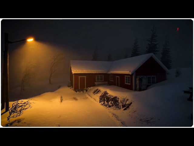 The Coziest Night I've Ever Had: Spatial Blizzard at a Red Mountain Cabin | Binaural Windy ASMR