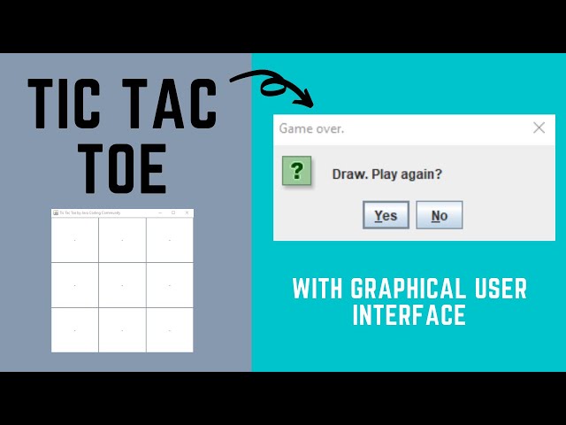 Tic Tac Toe in Java | How to create a Tic Tac Toe Game with a Graphical User Interface