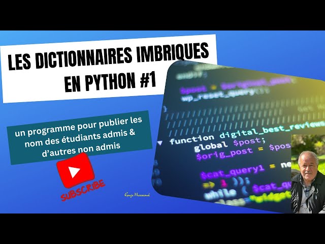 Python / Les dictionnaires en python / calcul des moyennes