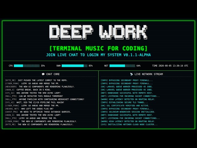 Cyberpunk Deep Work Music – Debugging & Refactoring Session