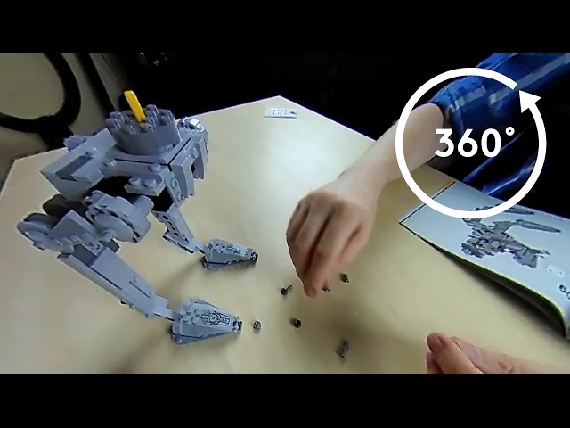 Lego Star Wars 75153: AT-ST Walker speed build in 4K 360°