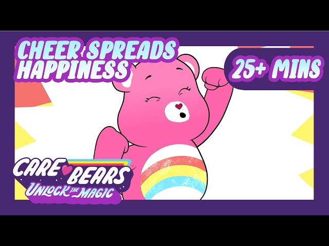 Cheer Bear Spreads Happiness Everywhere 🌈 25+ Min Compilation | Care Bears: Unlock The Magic