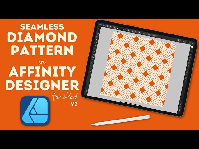 Affinity Designer for iPad V2 Surface Pattern Design Tutorial | Seamless Diamond Pattern