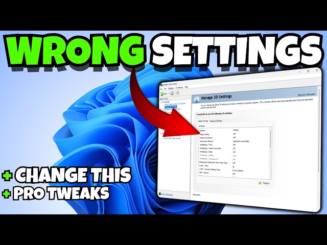 You're Using The WRONG NVIDIA Settings (Here's What Pros Use)