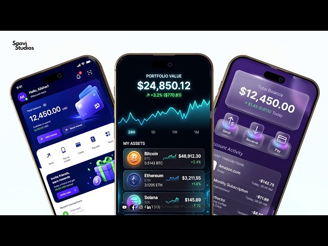 3D Mobile Presentation for App UI Promo By Saavi Studios