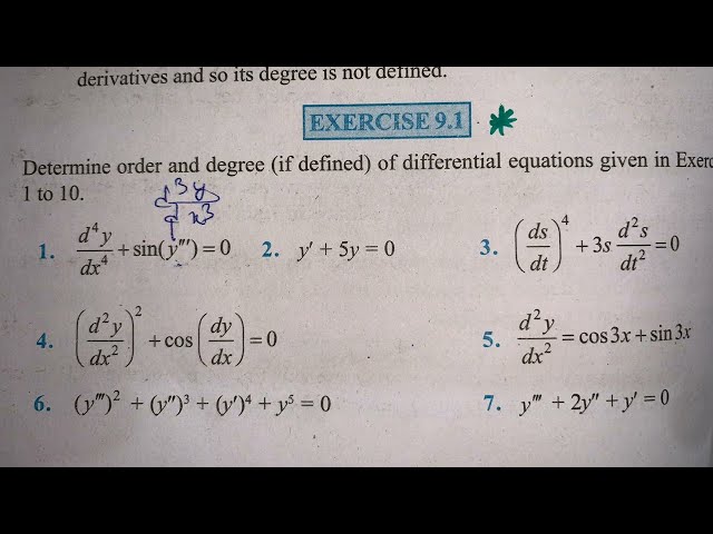 EX 9.1 Q1 TO Q12 SOLUTIONS OF DIFFERENTIAL EQUATIONS NCERT CHAPTER 9 CLASS 12th