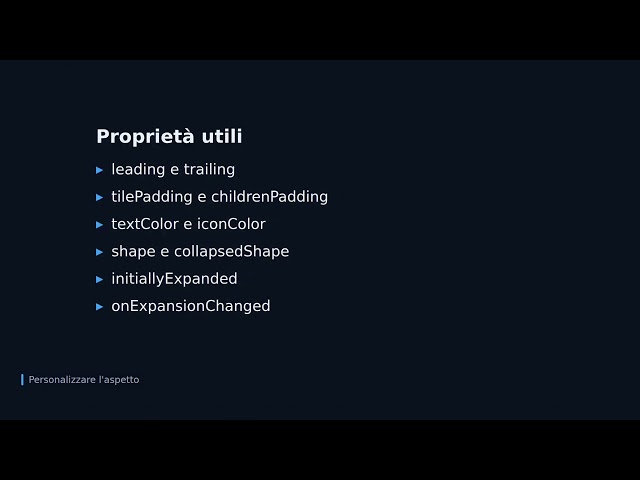 Creare una FAQ a fisarmonica in Flutter con ExpansionTile