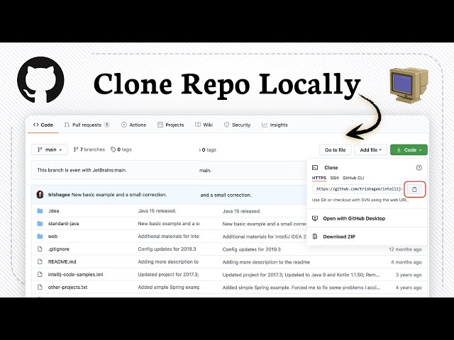 How to clone a project from GitHub to local machine