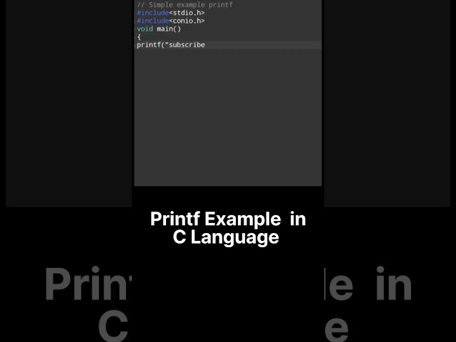 printf function example #shorts #youtubeshorts #ytstudio #feedshorts #viral