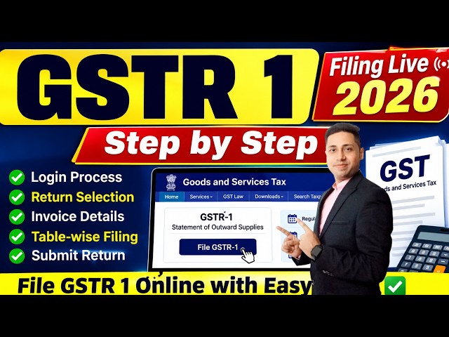 GSTR 1 Filing Live 2026 | GSTR-1 Step by Step Online Filing | GSTR 1 Return Filing Complete Process