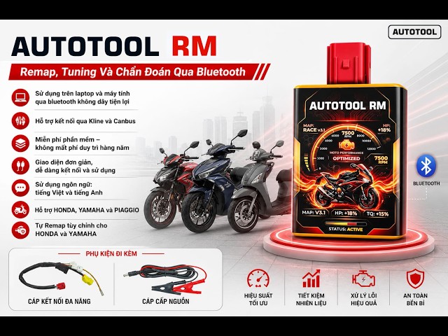 UNBOX AUTOTOOL RM | Professional Motorcycle ECU Remapping & Diagnostic Tool Via Bluetooth