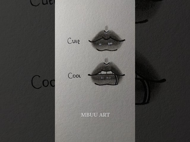 Drawing easy Lips✏️ cute and cool #drawing #tutorial #howtodraw #sketch #art #shorts