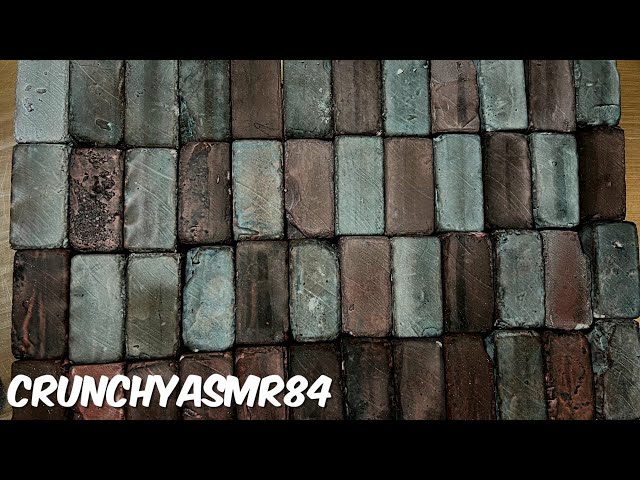 Black & Gray Soft & Dusty Dyed Blocks | 300K Celebration Crush | Oddly Satisfying | ASMR