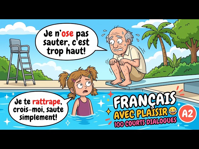 😂 He's Too Scared to Jump! | Learn 100 Simple Dialogues You'll Remember