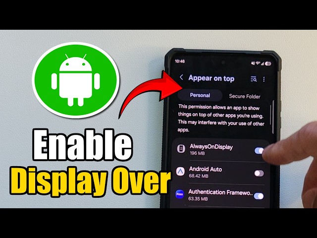 How To Enable Display Over Other Apps Android - Settings