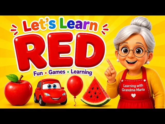 Learn Red in English ❤️ | Fun ESL Lesson for Kids