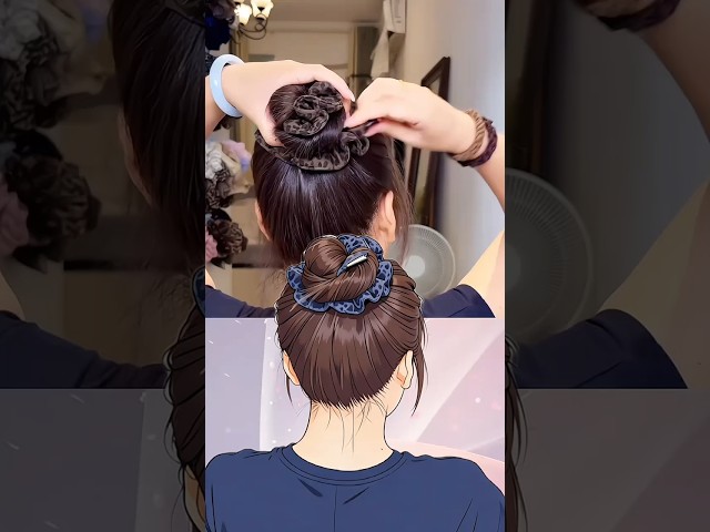 New Hair Style Girls Simple and Easy 💙🤩Short Hair &Long Hair style 💇‍♀️😬👌 #shorts #hairstyle #modern