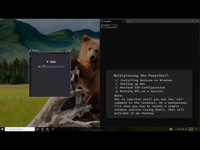Tutorial: Creating terminal sessions with Wezterm, WSL ans PowerShell on Windows!