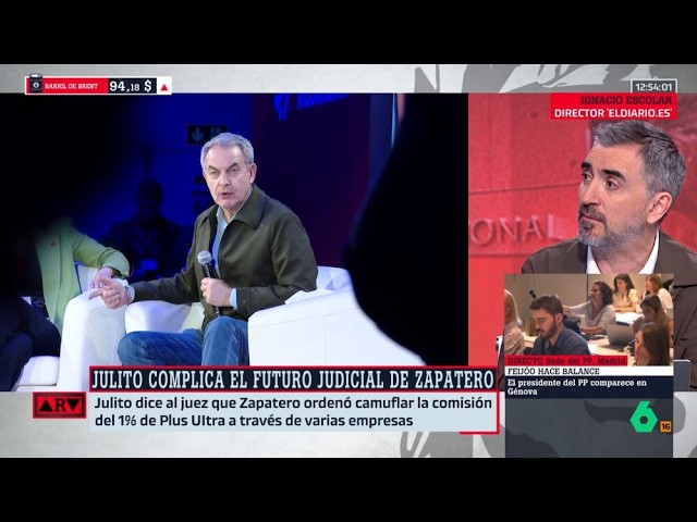 Escolar, sobre Zapatero: "Me sigue faltando dónde está el tráfico de influencias" - Al Rojo Vivo
