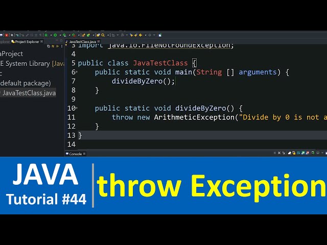 Java Tutorial #44 - Java throw and throws with Examples