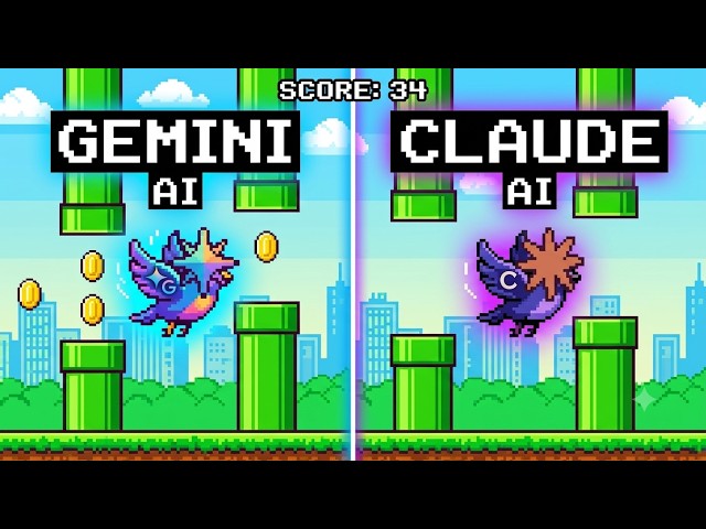 I Made Flappy Bird Using Gemini vs Claude 🤯