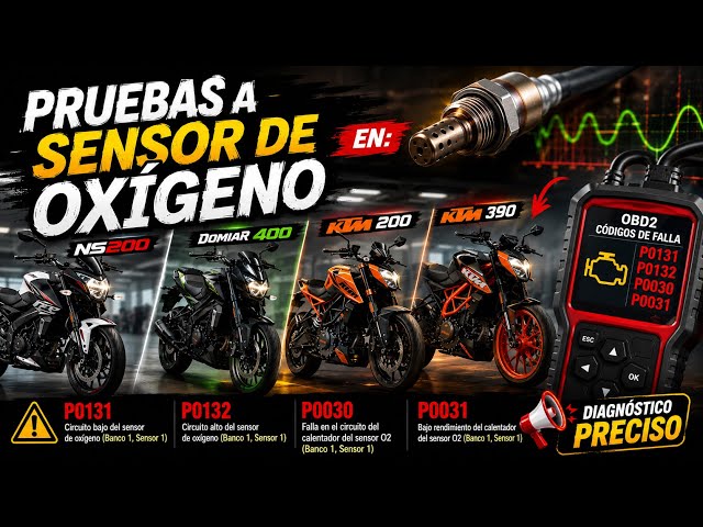 Diagnosing oxygen sensors on NS200, Dominar 400, or KTM 200 and 390 👉 P0131, P0132, P0030, P0031