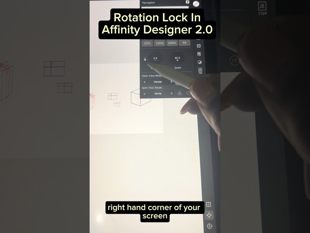 How to Use Rotation Lock in Affinity Designer 2 on iPad | Quick Tip #art #affinitydesigner2 #tips