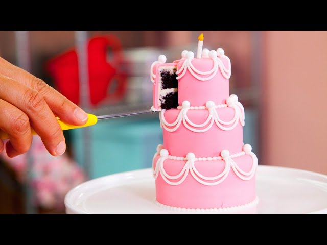 Cómo hacer cinco pasteles en miniatura | Pastel de fondant perfecto para principiantes | Yolanda ...