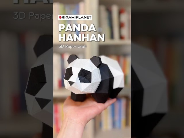 Panda Hanhan 3D Paper craft Unboxing, ORIGAMIPLANET DIY 3D Origami Animal Paper Sculptrue